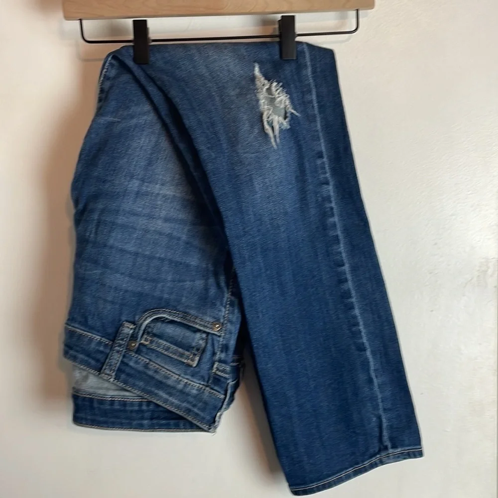 Kut From the Kloth Medium Wash Slightly Distressd Skinny Jeans 6 / 28W 30L - Picture 7 of 10
